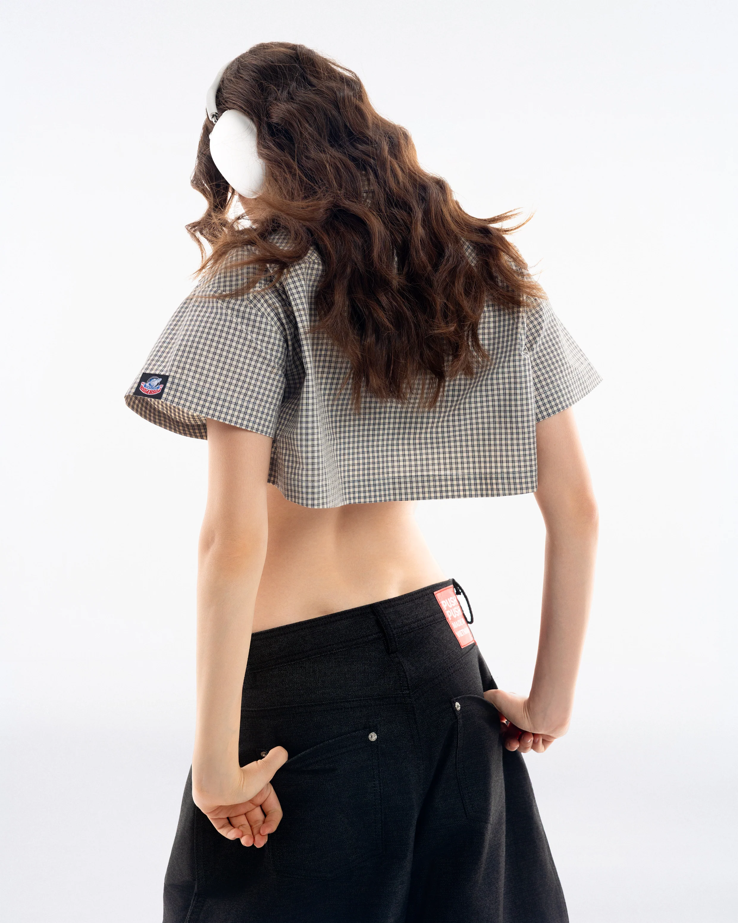 Gingham Crop Shirt - Image 14