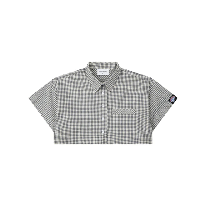 Gingham Crop Shirt - Image 9