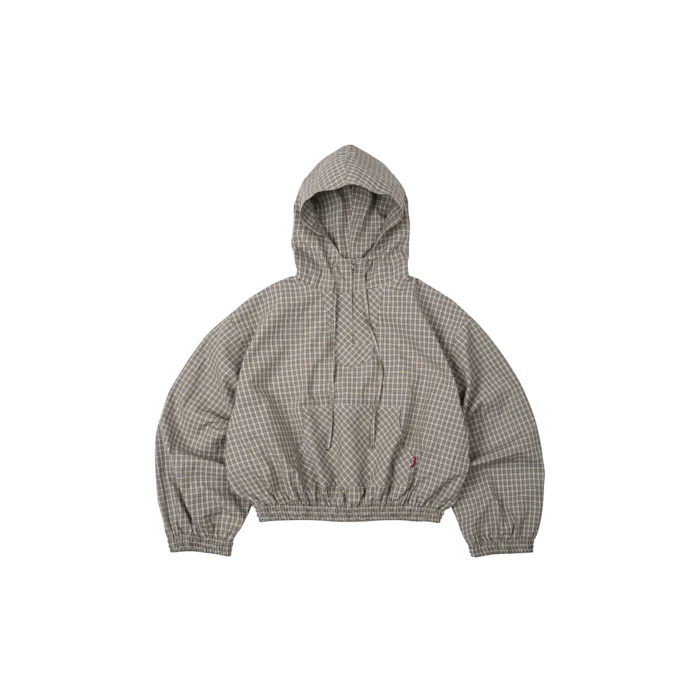 Gingham Half-Zip Hoodie - Image 7