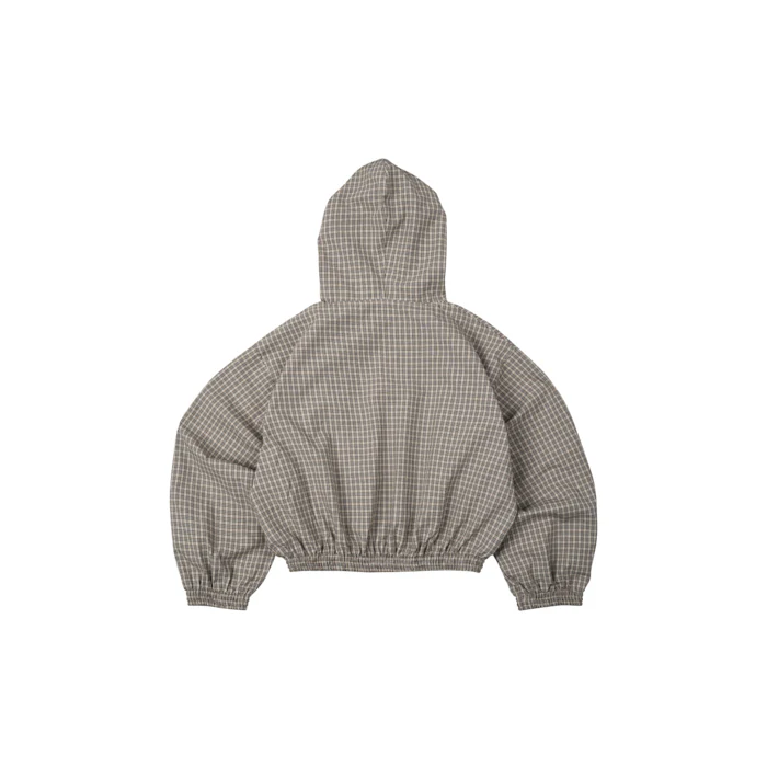 Gingham Half-Zip Hoodie - Image 8