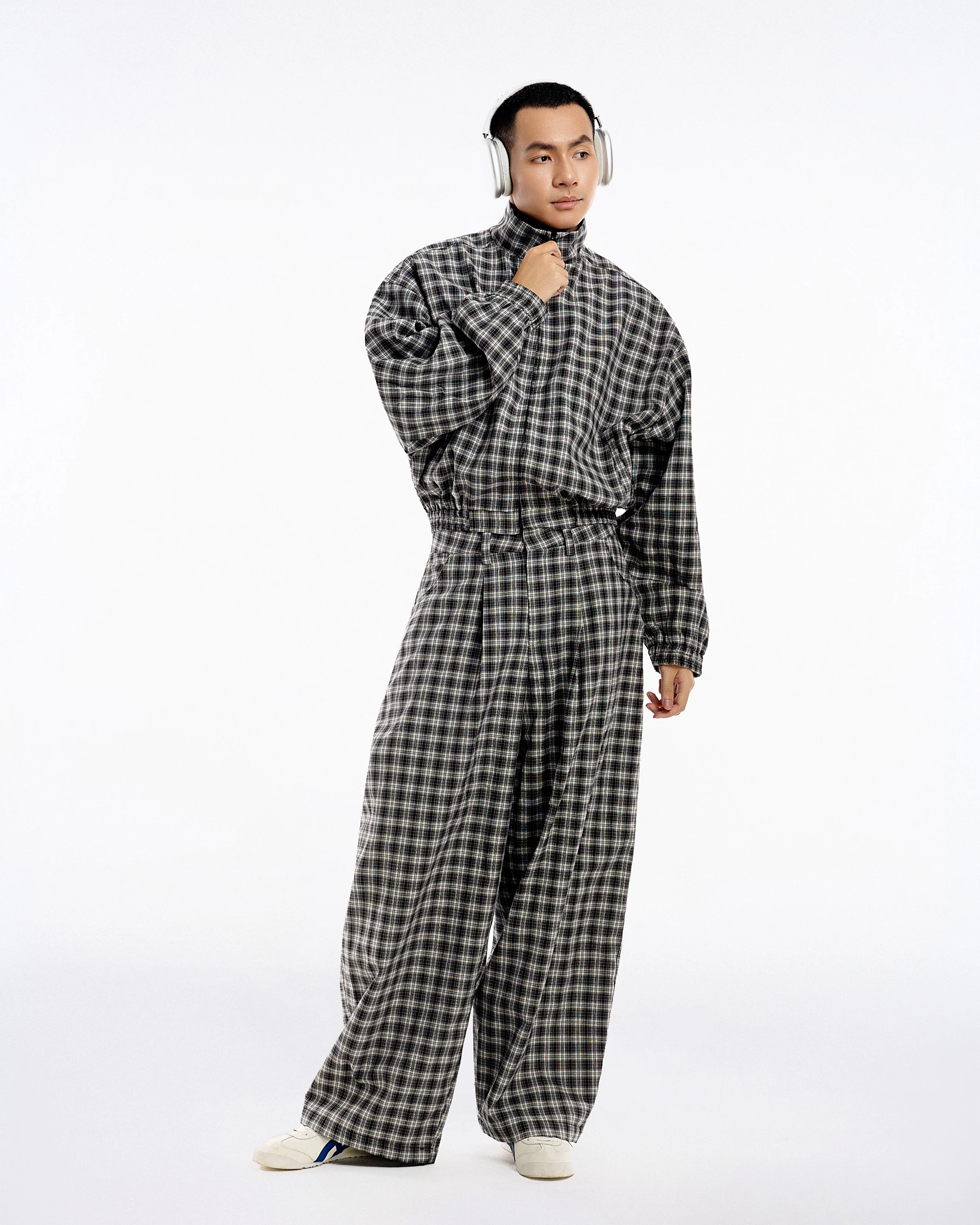 Gingham Wide Pants - Image 3
