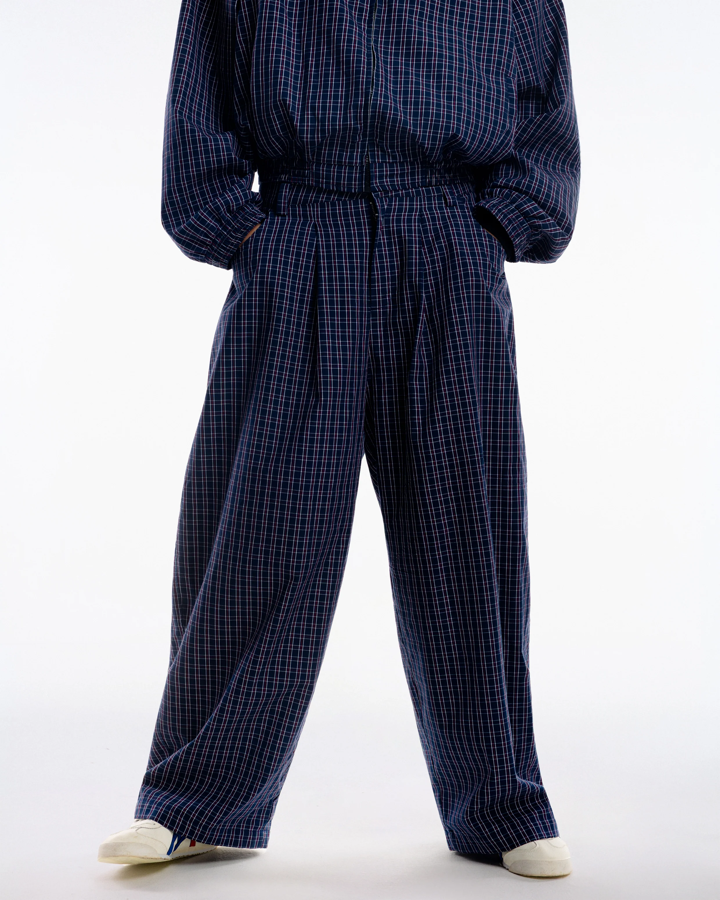 Gingham Wide Pants - Image 9