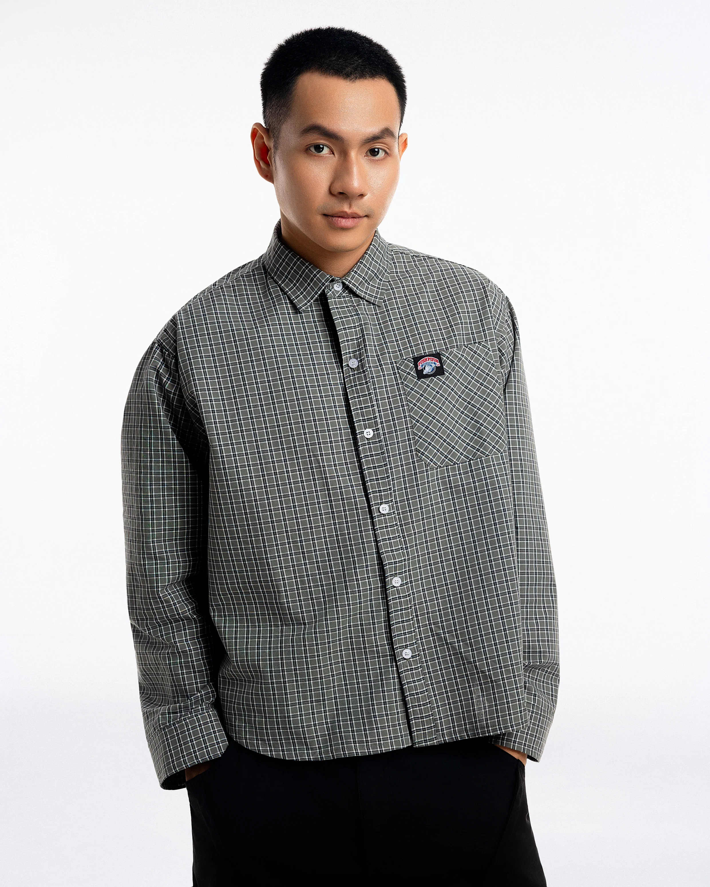 Gingham Oversize Shirt - Image 12