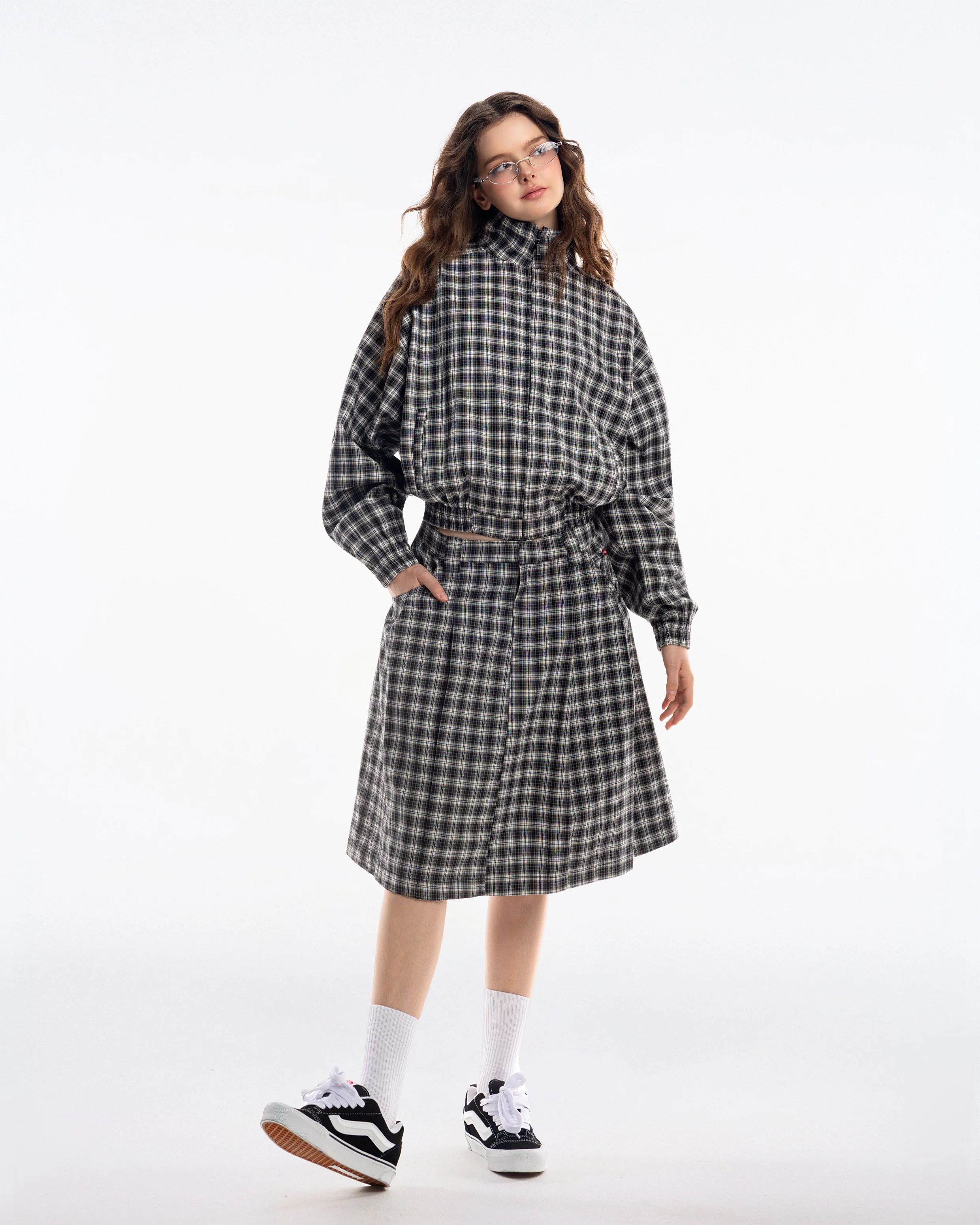 Gingham Zip Jacket - Image 3