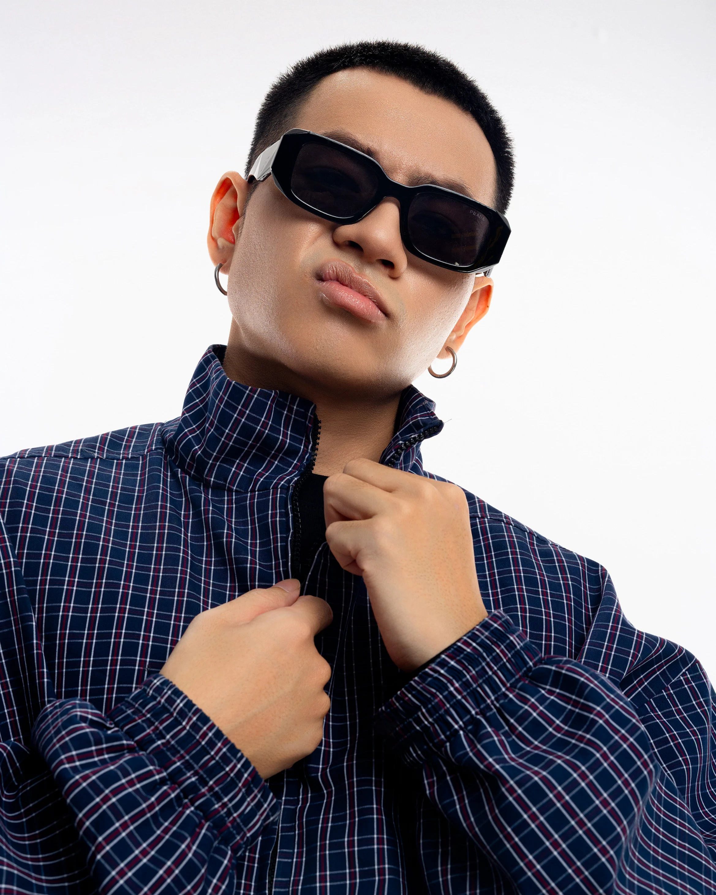 Gingham Zip Jacket - Image 8