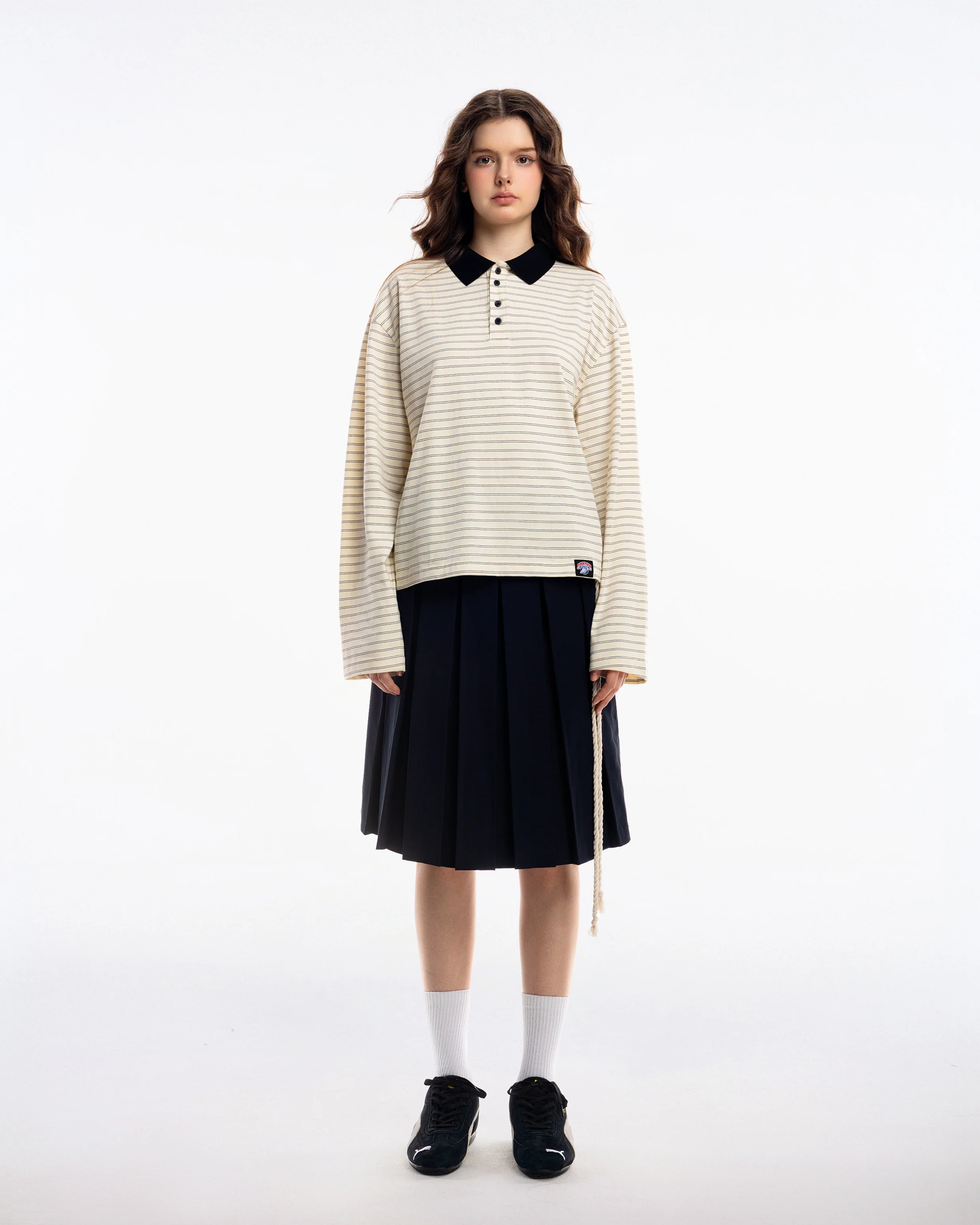 NOA Striped Polo Tee - Image 3