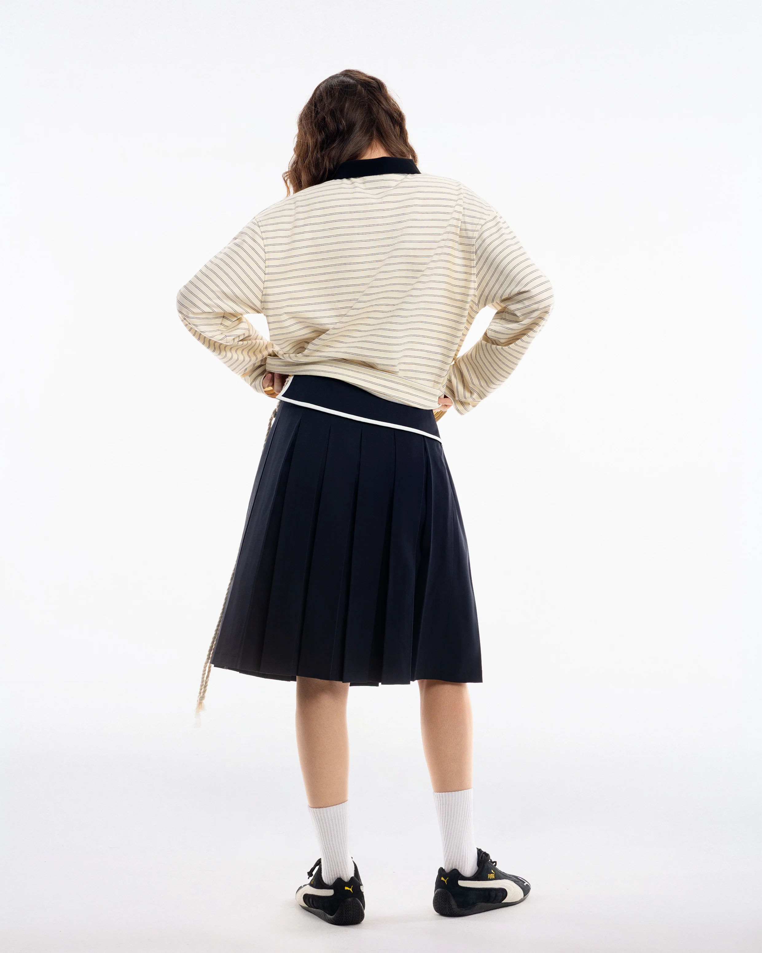 NOA Striped Polo Tee - Image 5