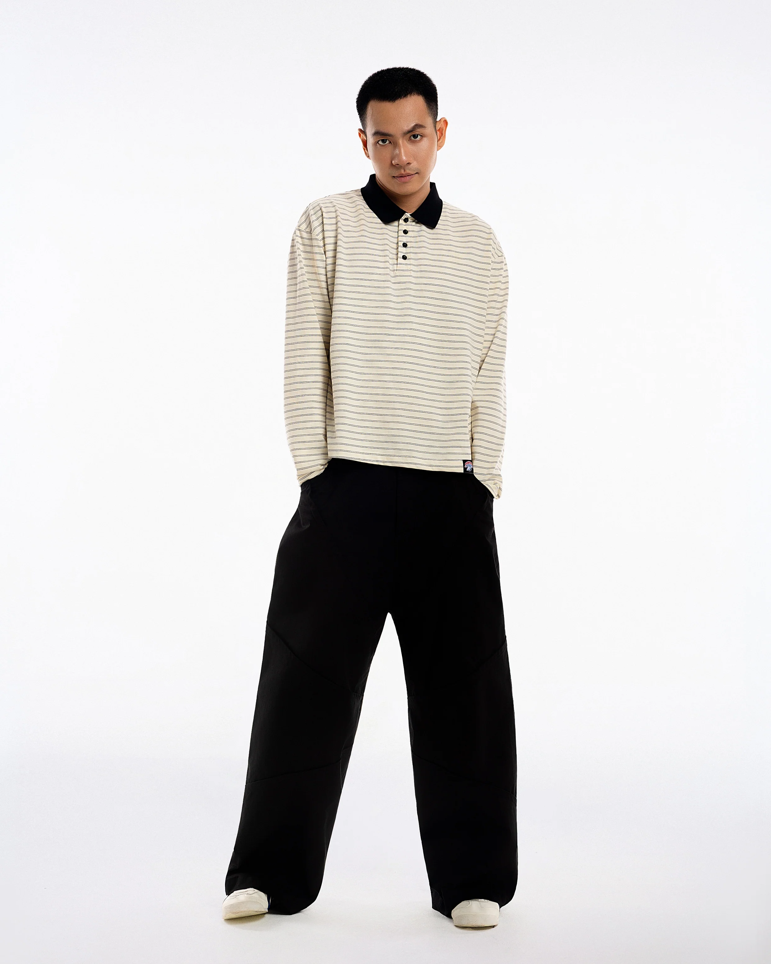 NOA Striped Polo Tee - Image 6
