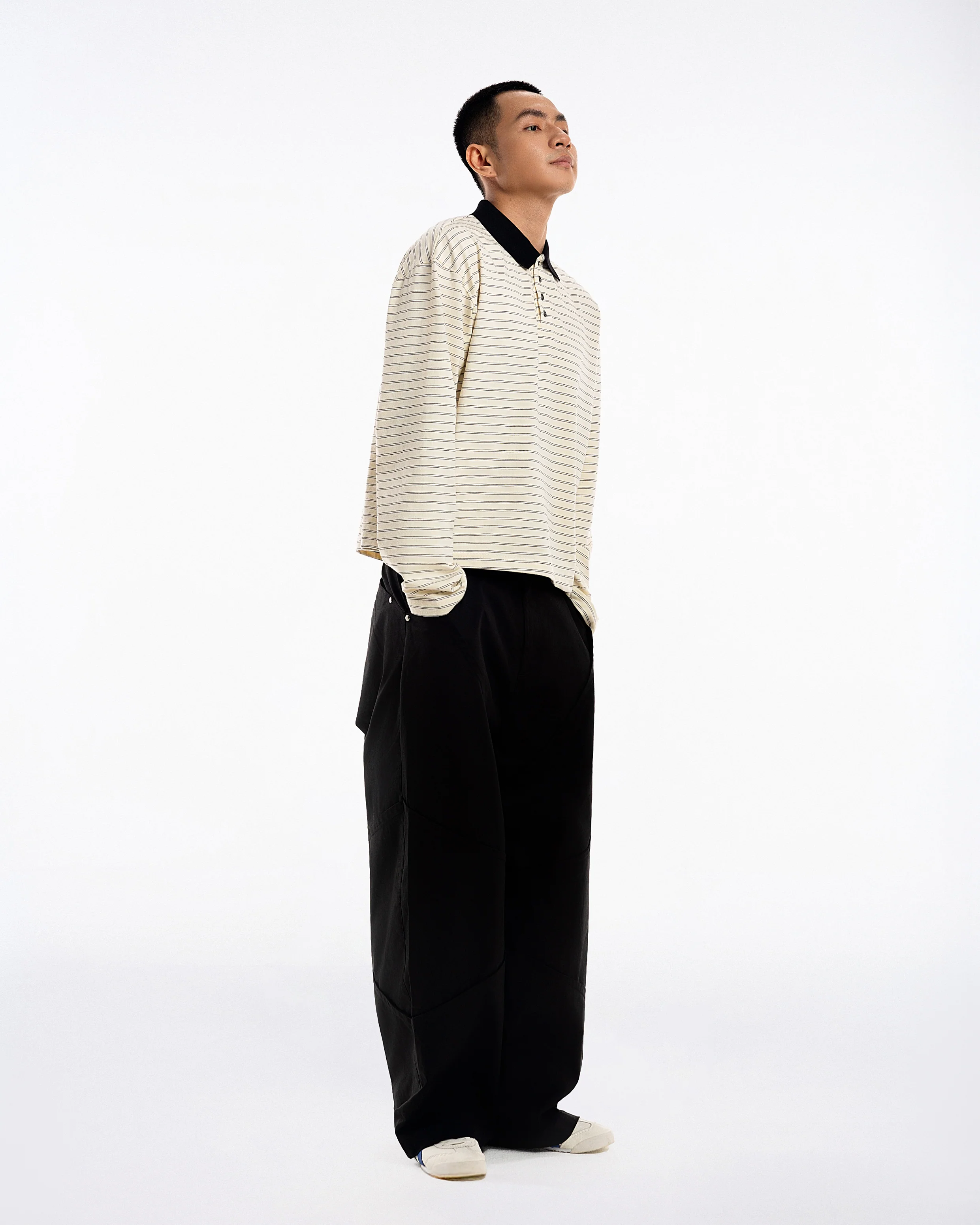 NOA Striped Polo Tee - Image 7
