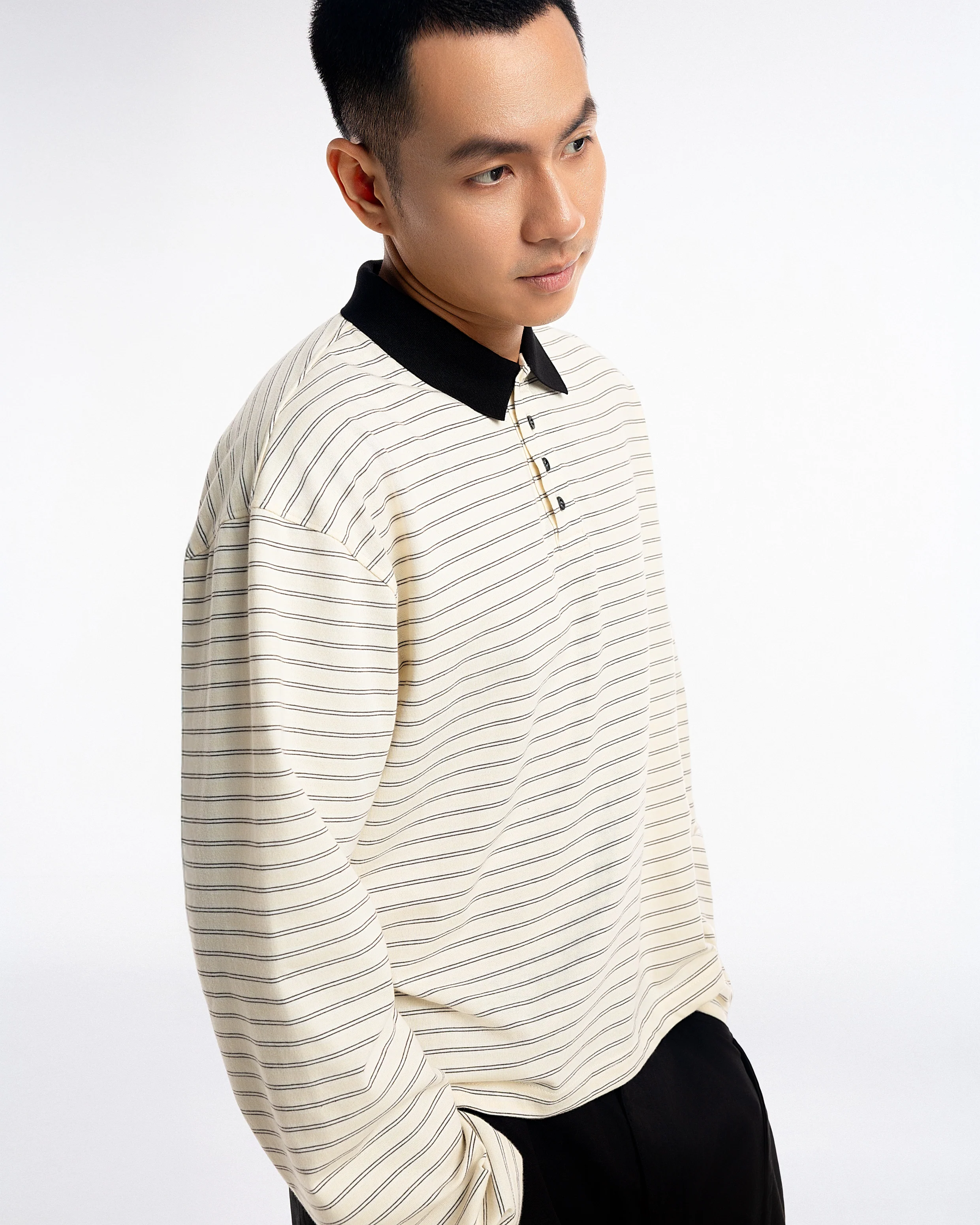 NOA Striped Polo Tee - Image 8